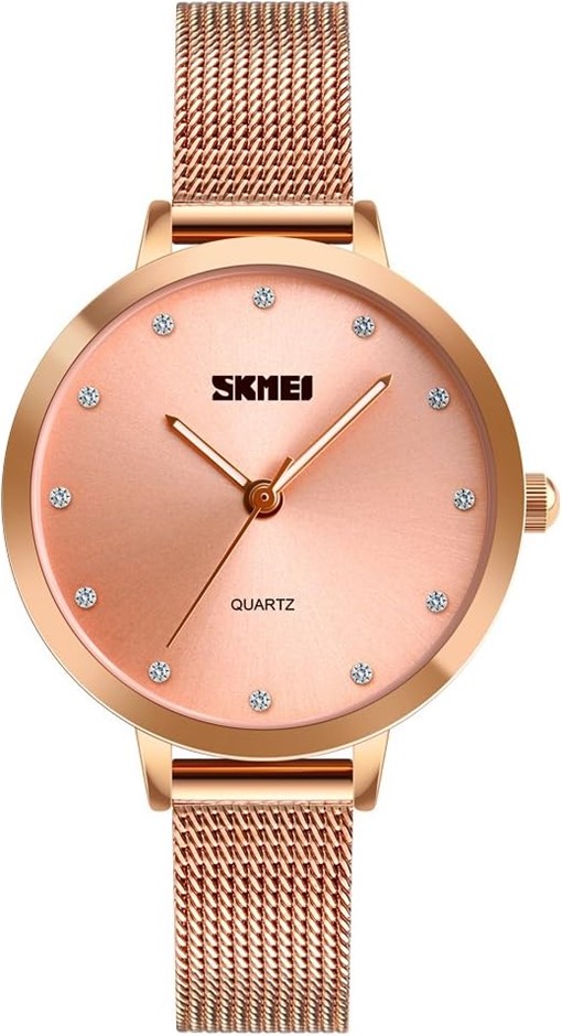Skmei 1291 Rose Gold Stainless Steel Watch for Women