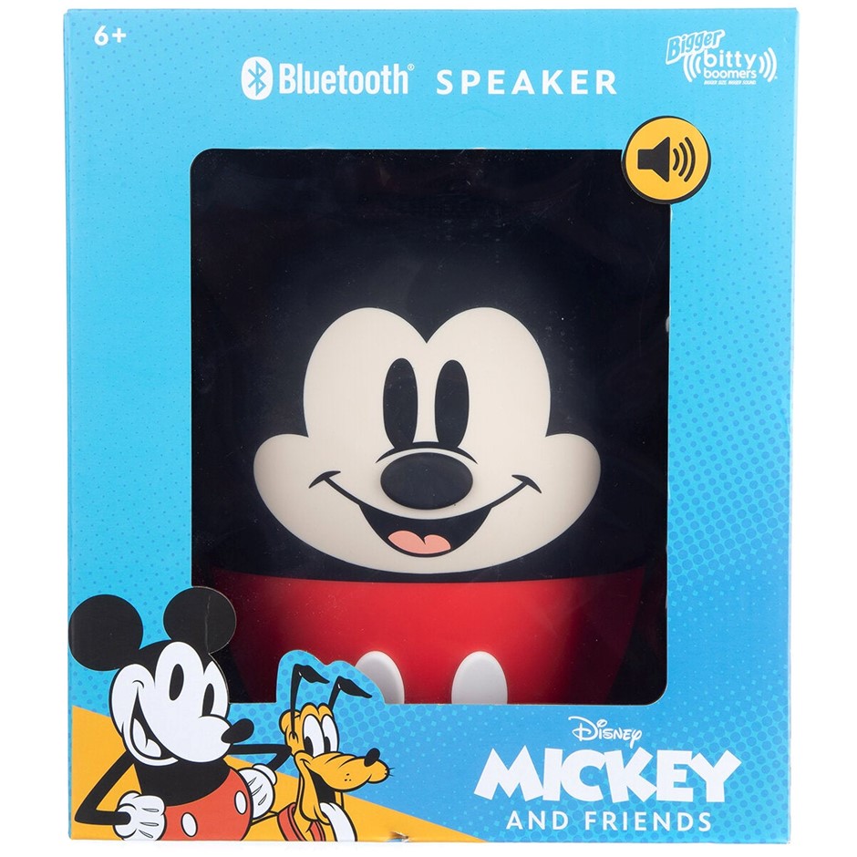 BIGGER BITTY BOOMERS 8 Inch Bluetooth Speaker, Disney Mickey. NB: Used, con