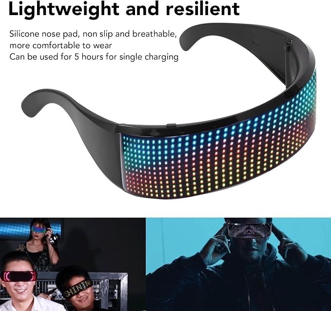 LED Glasses 432 Pixels Sound Reactive App Controlled