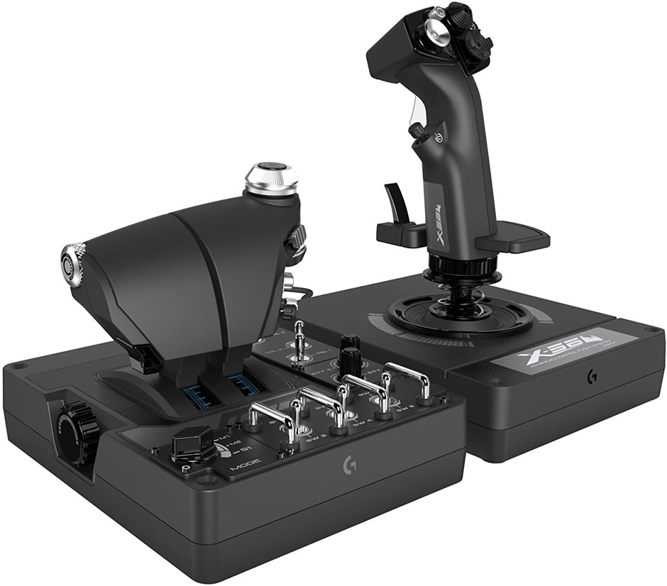 LOGITECH G X56 HOTAS RGB Throttle & Stick Simulation, Black. NB: Throttle C