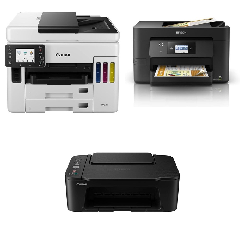 3 x Printers. RRP -$900. 1 x CANON GX7060 Multifunction Inkjet Printer. 1 x