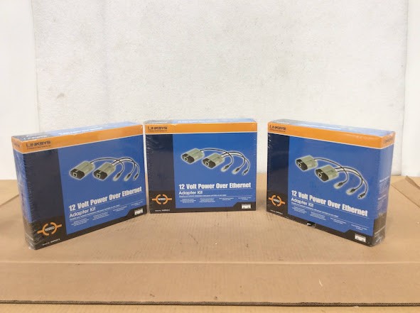 Linksys WAPPOE12 12 Volt Power Over Ethernet Adapter Kit - New (Lot of 3)