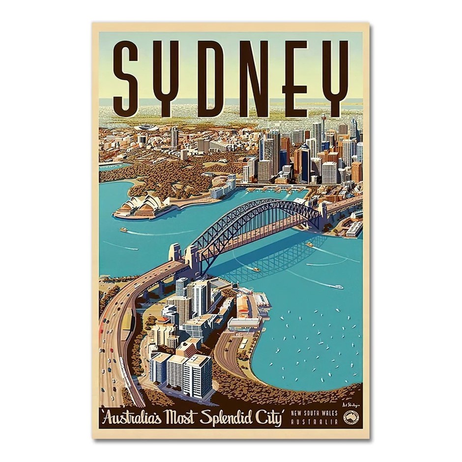Vintage "SYDNEY Retro" Canvas Print