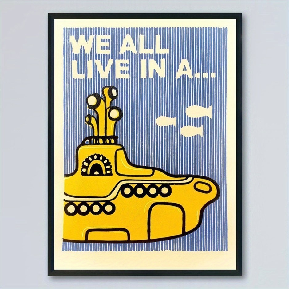 Repro 1968 Beatles "YELLOW SUBMARINE" canvas print