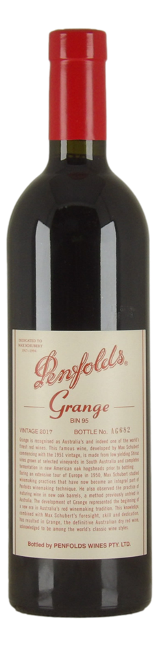 Penfolds Grange Bin 95 Shiraz 2017 (1x 750mL), SA.