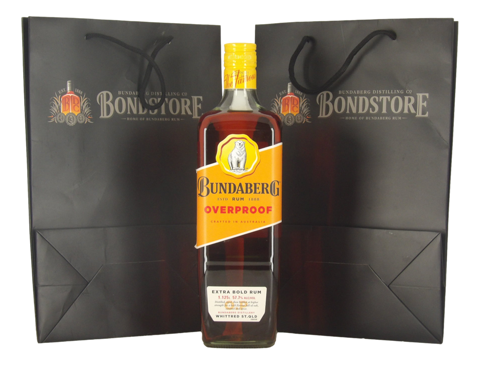 Bundaberg Overproof 57.7%, 'Inundated with Aid' Label Bundle (1.125L)