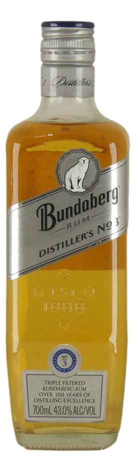 Bundaberg Rum Distillers No3 Rum (1x 700mL), QLD.