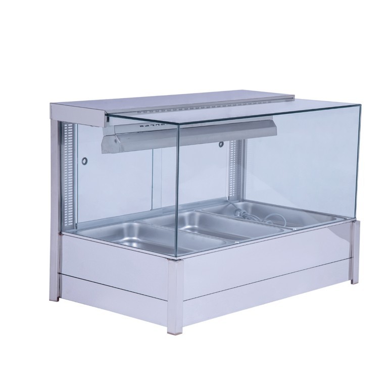 3x 1/1GN Up To 80mm Deep Square Dry And Wet Bain Marie
