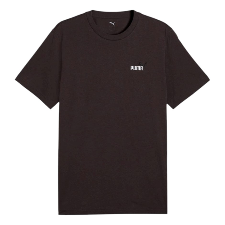 PUMA Graphics 2-Color Small No.1 Logo Tee, Size L, 100% Cotton, Chocolate F