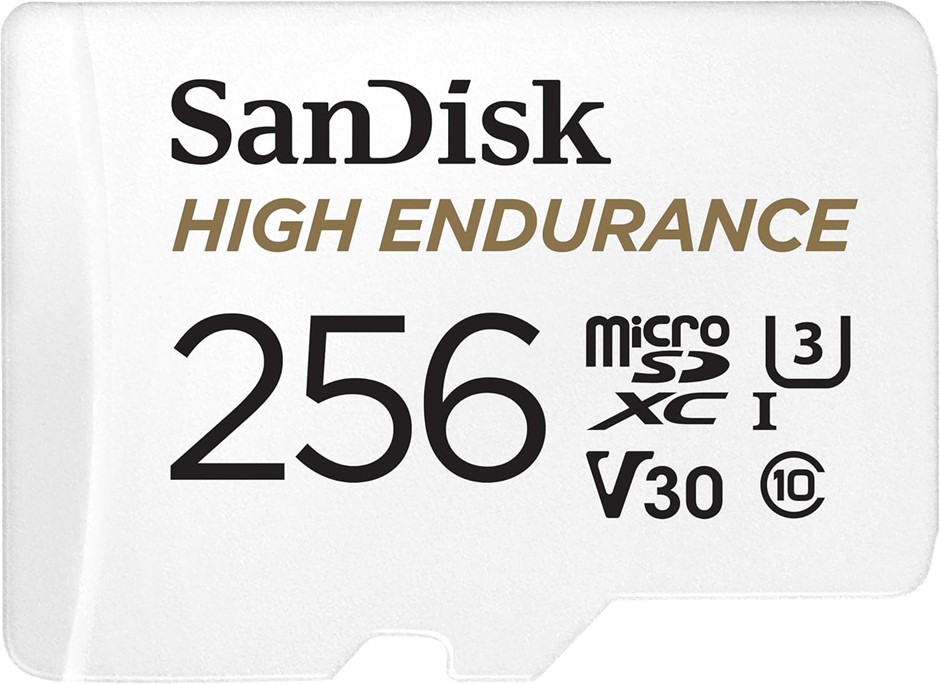 SANDISK High Endurance microSDXC Card, 256 GB, SDSQQNR-256G-GN6IA. NB: Not