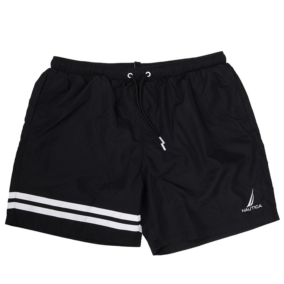 NAUTICA Men's Columba Shorts, Size XL, Black/White (011), N1K01815.