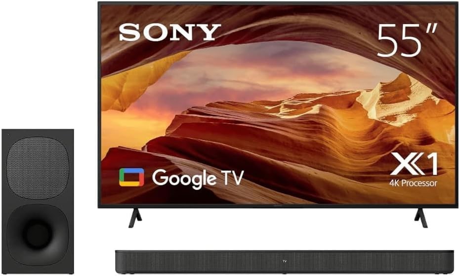SONY Bravia 55-Inch X77L LED 4K Smart TV with HT-S400 Soundbar. NB: Not box