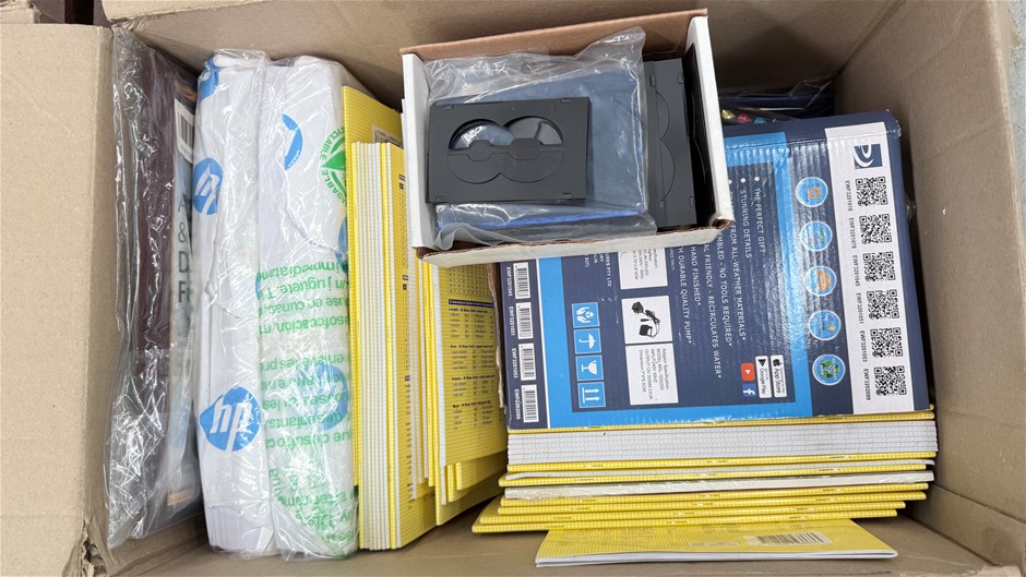 Assorted Box of Office Supplies. NB: Items may not be in original packaging