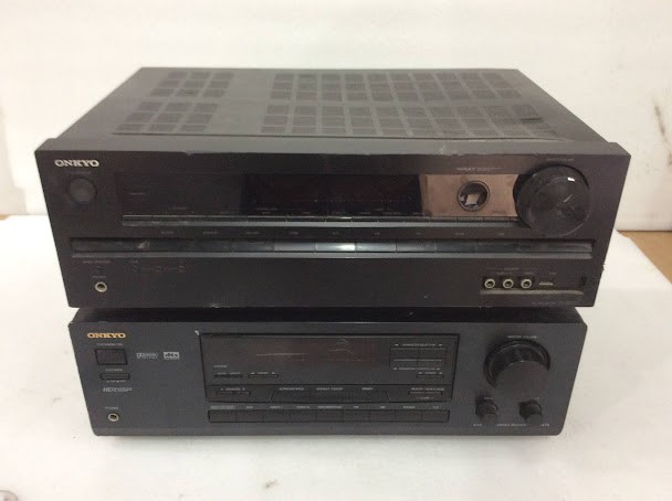 ONKYO TX-DS474 AV Control Receiver&TX-SR313 AV Receiver (Lot of 2)