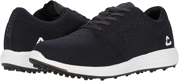 CUATER Men's Cuater The Moneymaker Waterproof Spikeless Golf Shoes, Black,