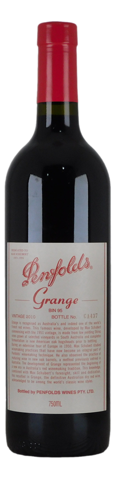 Penfolds Bin 95 Grange 2010 (1 x 750mL), SA.
