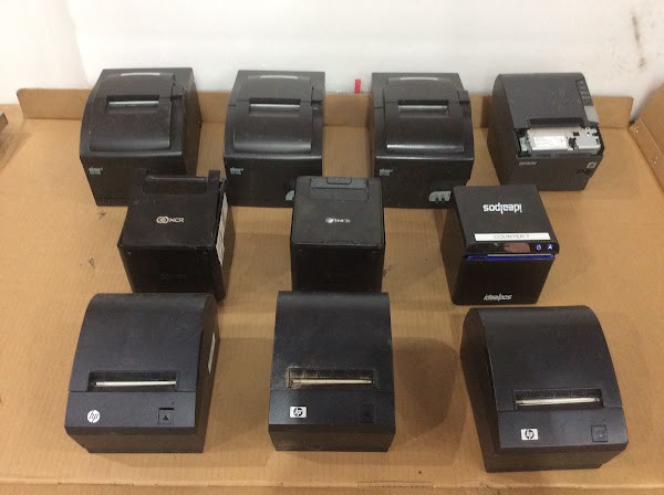 Mixed Brand Receipt Printers: Star, Epson & HP (Lot of 10)