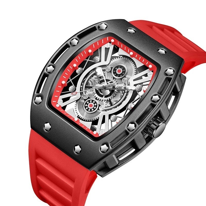 Men's Rectangle Luxury Wrist Watch Quartz Sports Luminous Quartz Watch