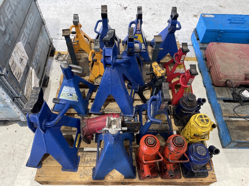 Assorted Jack Stands and Bottle Jacks