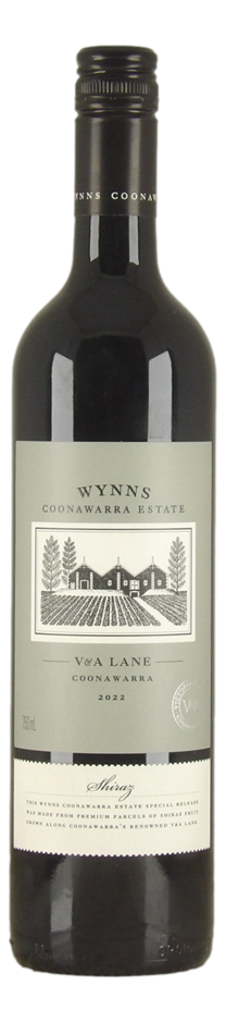 Wynns V & A Lane Shiraz 2022 (1x 750mL). Coonawarra.