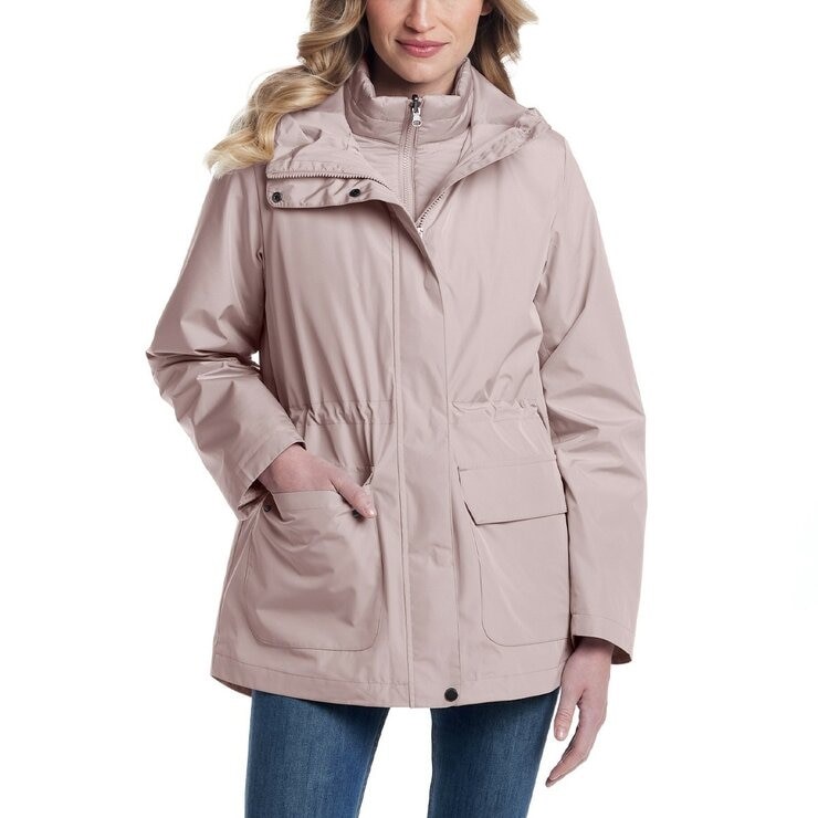 WEATHERPROOF Women's 3-In-1 Systems Jacket, Size XL, Soft Blush.  Buyers No