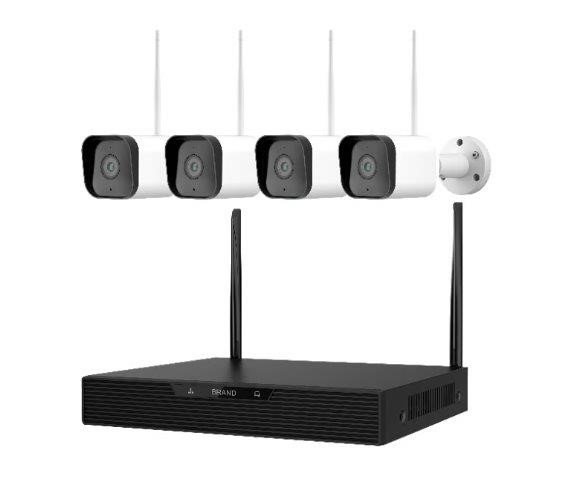 Kogan SmarterHome 4 Channel AI NVR Security Camera System with 4 x 3MP Came