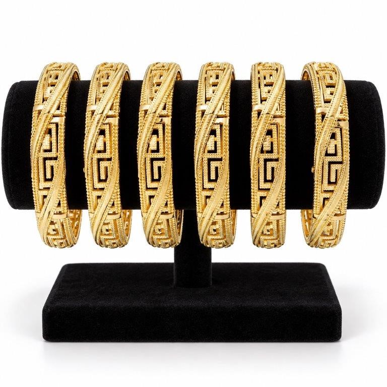 Jewelz Merchants Black Friday Special – 6 Bangles, 22K Gold-Plated