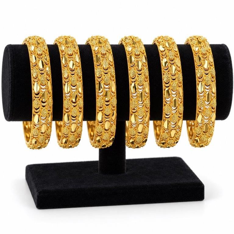Jewelz Merchants Black Friday Special – 6 Bangles, 22K Gold-Plated