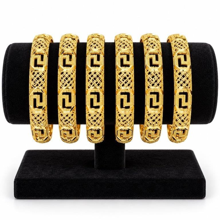 Jewelz Merchants Black Friday Special – 6 Bangles, 22K Gold-Plated