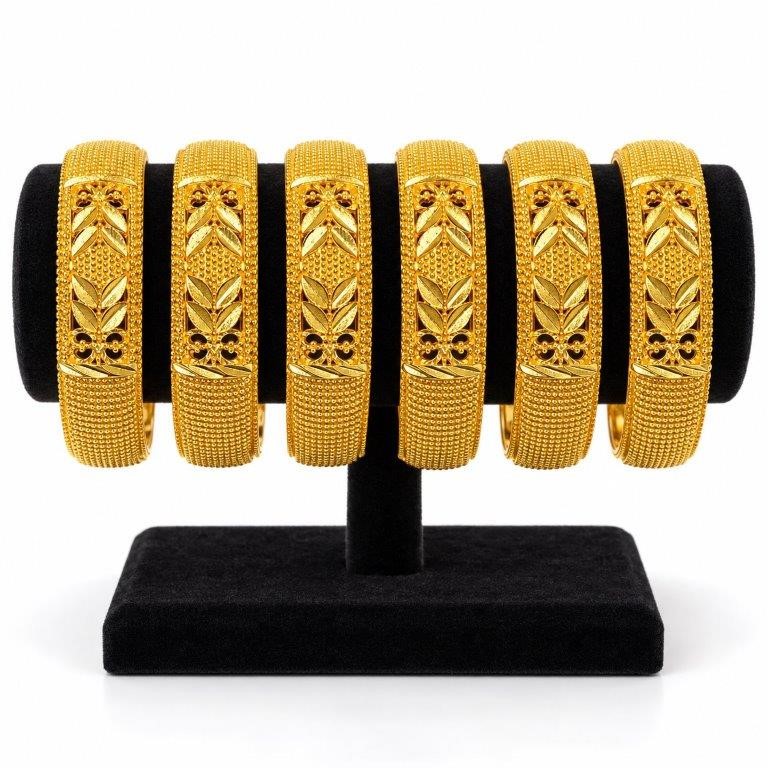 Jewelz Merchants Black Friday Special – 6 Bangles, 22K Gold-Plated