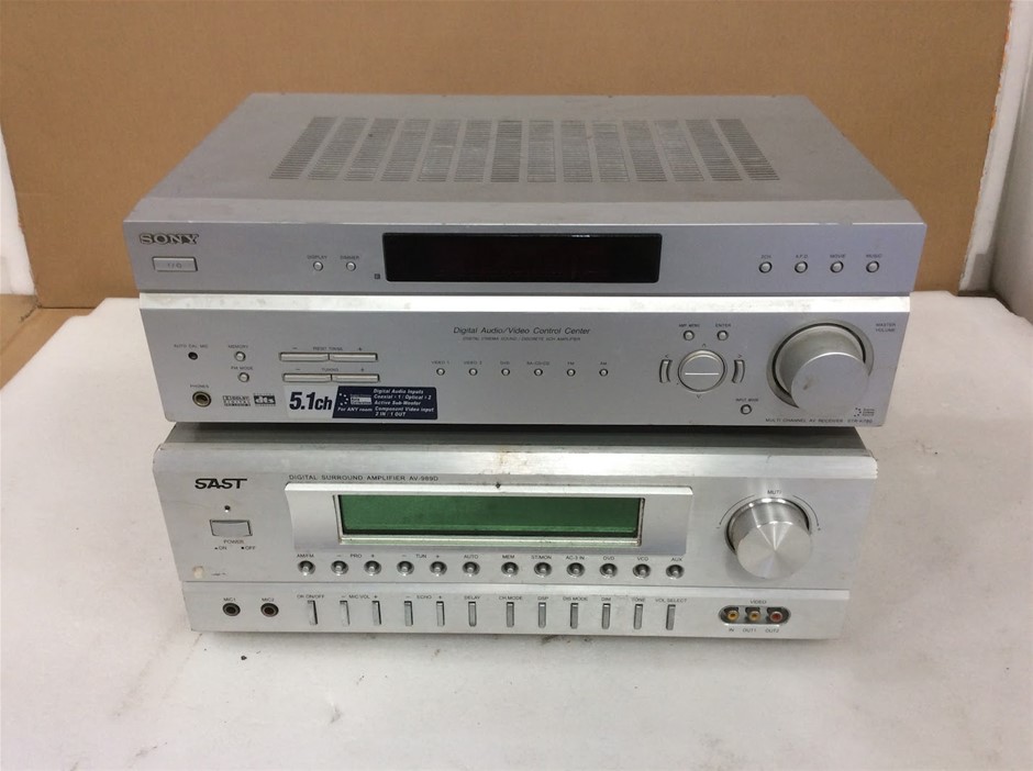 SAST AV-989D 5.1CH Power Amplifier + Sony Multi Channel AV Receiver