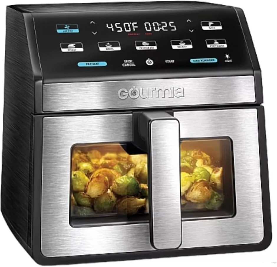 2 x GOURMIA Digital Air Fryer, 7.5 Liter With Window And Light, Mod. GAF858