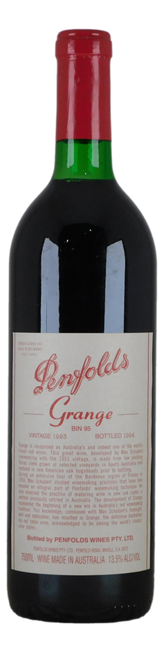 Penfolds Bin 95 Grange 1993 (1x 750mL), SA.
