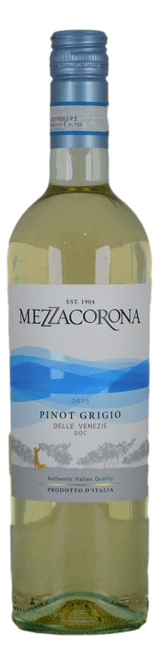 Mezzacorona Delle Venezie DOC Pinot Grigio  2025 (6x 750mL), Italy.