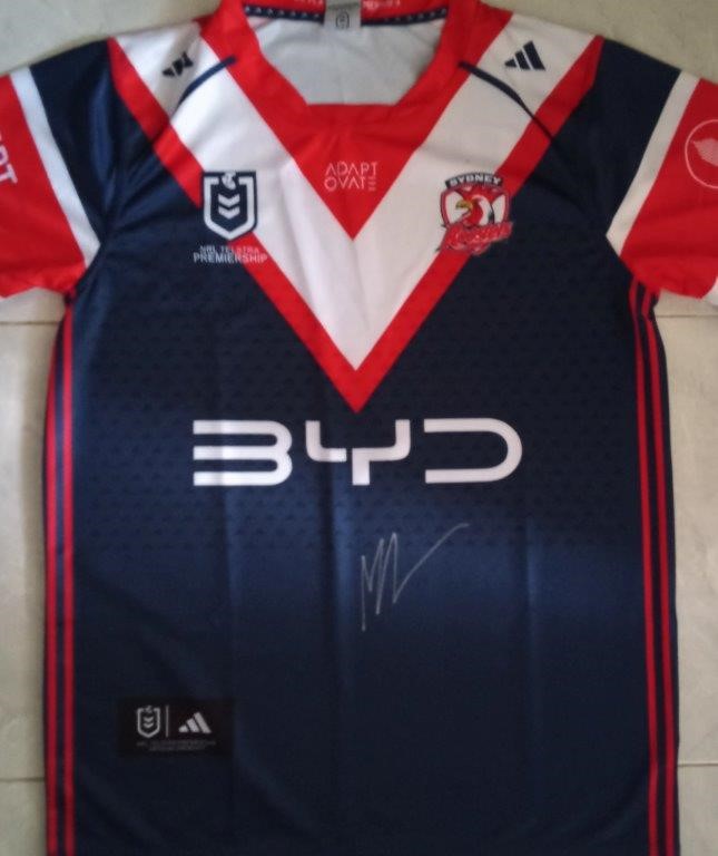 MARK 'MARKY MARK' NAWAQANITAWASE SIGNED ROOSTERS JERSEY