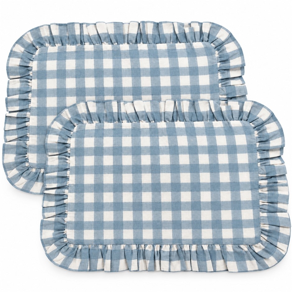 Miss Sundara 2 Piece Pillow Covers (14"x20") Colorway 2 - Blue