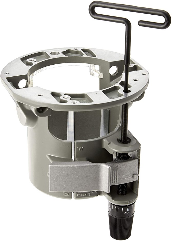 2 x BOSCH RA1165 Under-Table Router Base with Above-Table Hex Key, Silver.