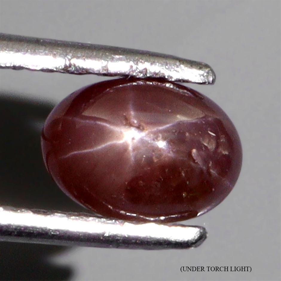 1.42ct Oval Cabochon Cut Red 6 Rays Star Ruby Gemstones - 1Pc