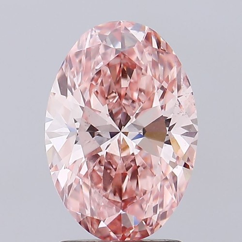 1.80 Carat Oval cut Diamond  Fancy Vivid Pink /VVS2