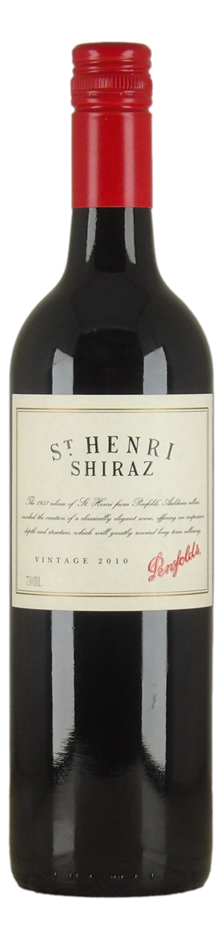 Penfolds St Henri Shiraz 2010 (1x 750mL), SA. Screwcap closure.
