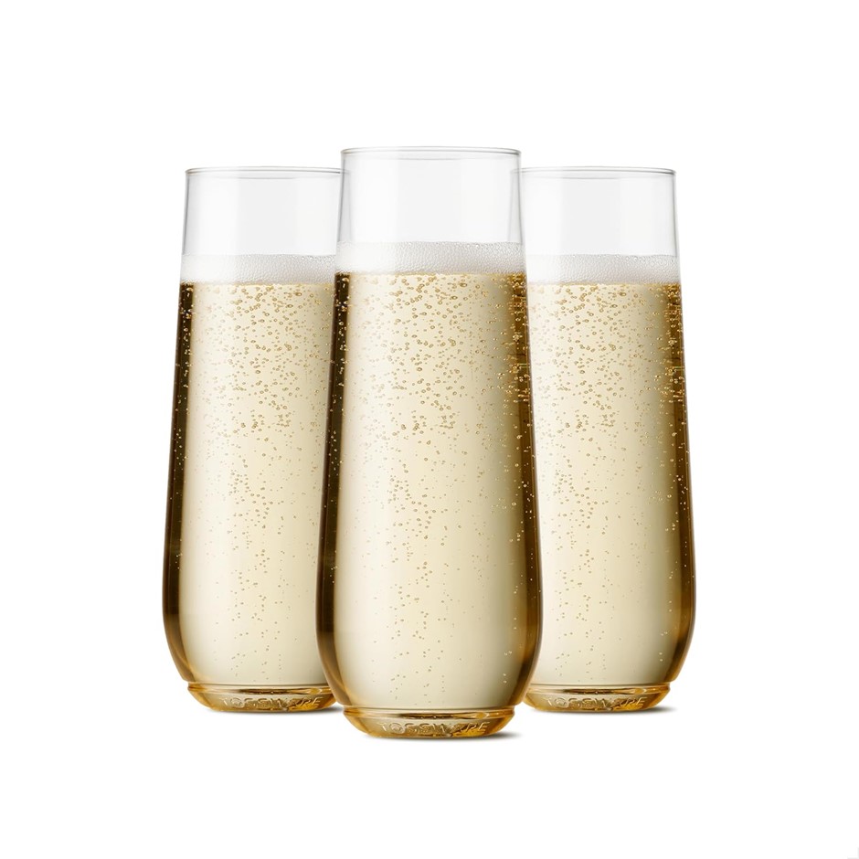 TOSSWARE POP 9oz Flute, Premium Quality, Recyclable, Unbreakable & Crystal