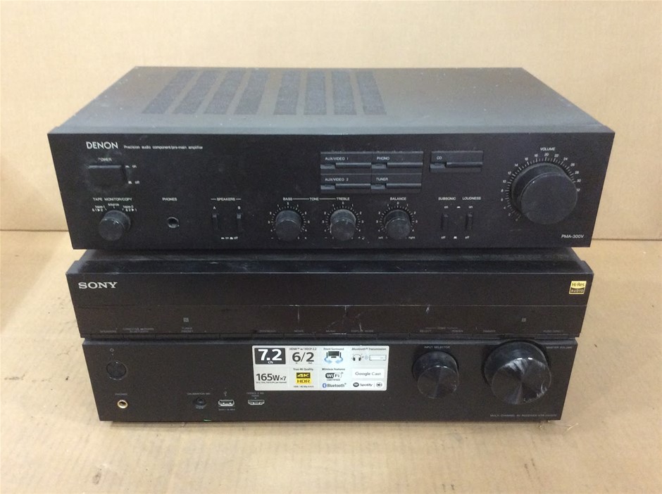Sony STR-DN1070 AV Receiver + Denon PMA-300V Stereo Amplifier