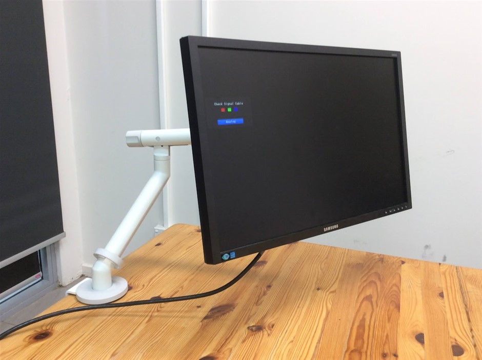 SAMSUNG S24E650BW Color Display Unit + Unknown Brand/Model Monitor Arm