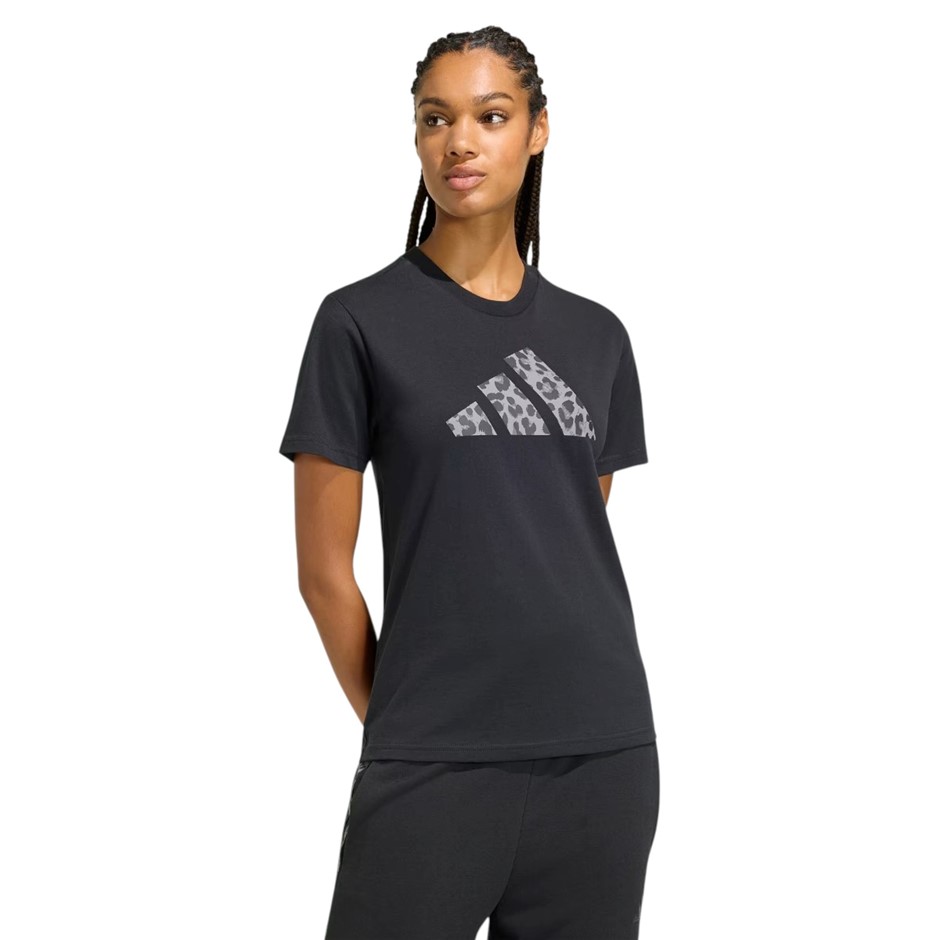 ADIDAS Animal Graphic Tee, Size AU M, 100% Cotton, Black, KT2678.