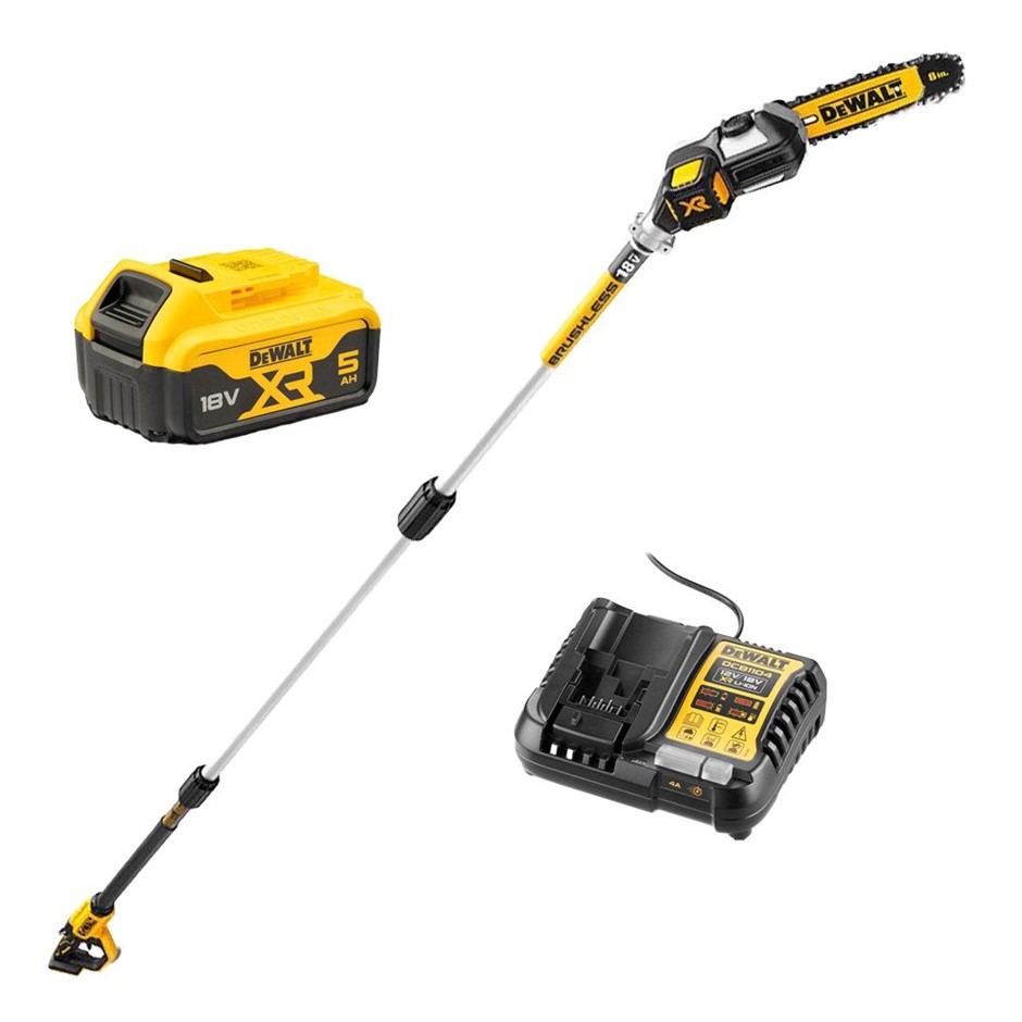 DeWALT 18V XR Li-ion Cordless Brushless 200mm (7-3/4") Pole Saw Combo Kit.
