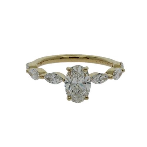 1.88ct Oval Diamond Engagement Ring 18K Yellow Gold IGI Certified