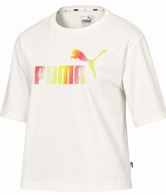 PUMA Women's Essentials Cropped Logo Tee, XS