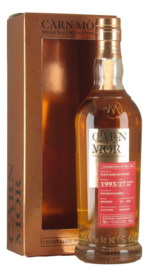 Càrn Mòr Celebration of the Cask Glenlossie 1993 27 Year Old (1x 700mL).Sco