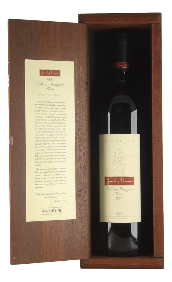Houghton Jack Mann Cabernet Sauvignon Shiraz 1996 (1x 1.5L).