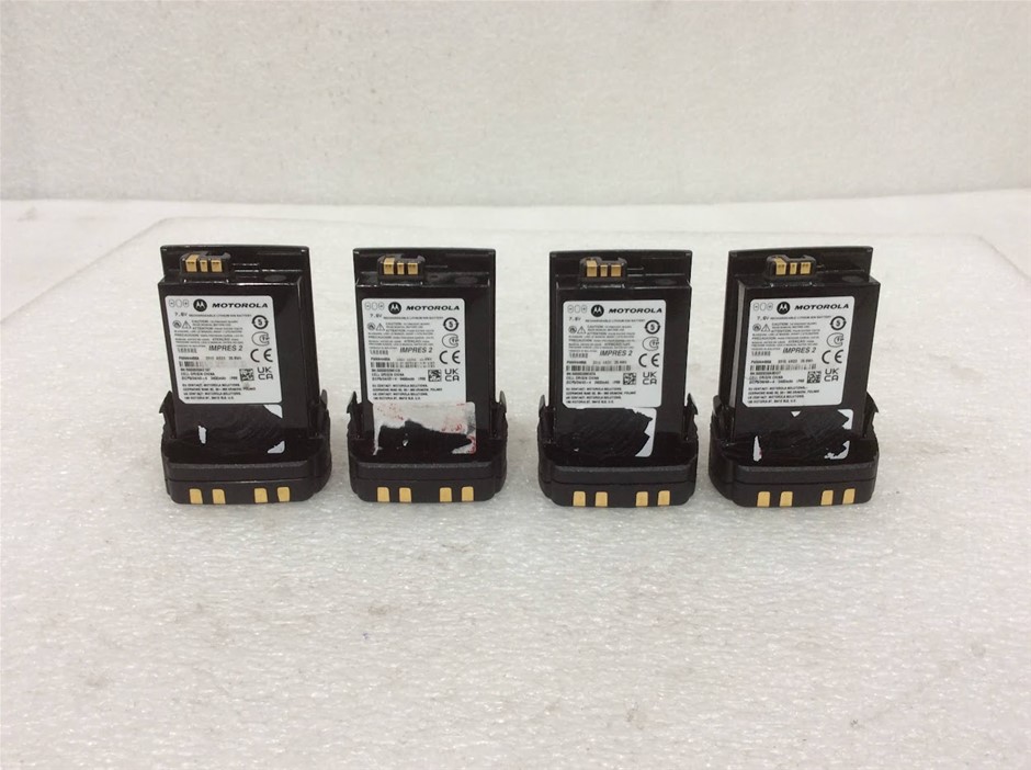 Motorola PMNN4486A 3400mAh Two-Way Radio Battery (Lot of 4)